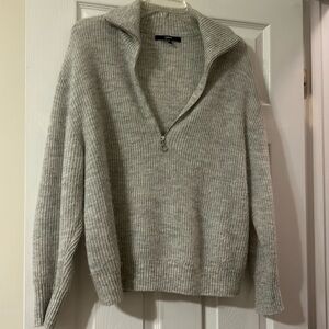 Crop Alpaca Wool Quarter Zip